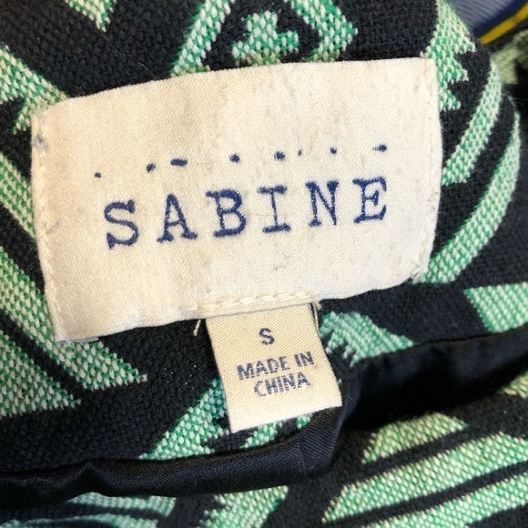 SABINE mint Aztec moto jacket sz.S anthropologie - Picture 3 of 4